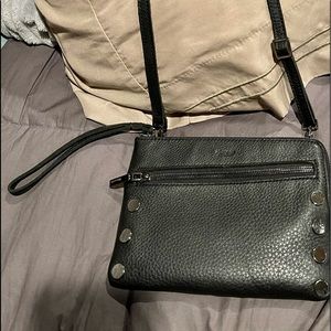 Black leather Hammitt wallet/crossbody bag